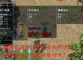 ����˽����սʿְҵ��ο�������ս������ˢװ��Ч�ʣ�