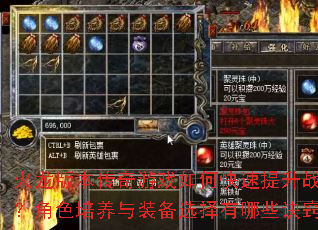 �����汾������Ϸ��ο�������ս������ɫ������װ��ѡ������Щ���ϣ�