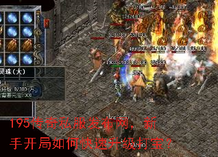 195传奇私服发布网,新手开局如何快速升级打宝? 195传奇私服发布网,新手开局如何快速升级打宝?