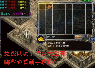 免费试玩小传奇大全有哪些必看新手攻略? 免费试玩小传奇大全有哪些必看新手攻略?