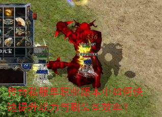 传奇私服单职业版本中如何快速提升战力与刷装备效率? 传奇私服单职业版本中如何快速提升战力与刷装备效率?