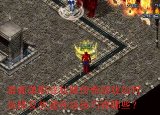 最新单职业私服传奇游戏如何选择及快速升级技巧有哪些? 最新单职业私服传奇游戏如何选择及快速升级技巧有哪些?