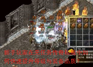 新手玩家在无任务传奇私服中如何快速提升等级与装备品质? 新手玩家在无任务传奇私服中如何快速提升等级与装备品质?